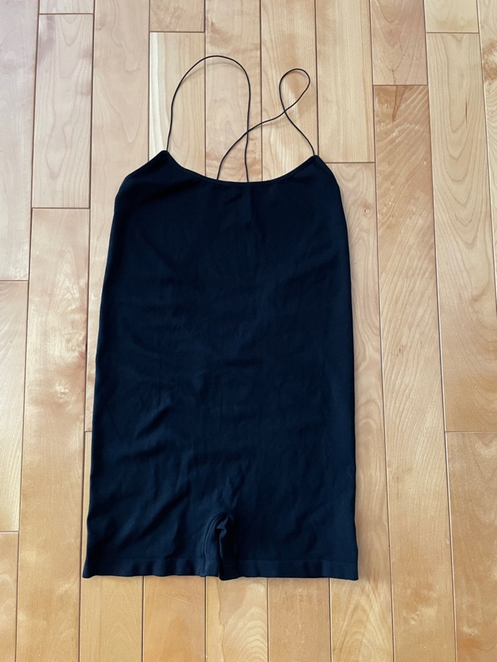 M   Free People  Gorgeous Black Strappy Scoop-Back Bodysuit Romper NWOT - Picture 2 of 5